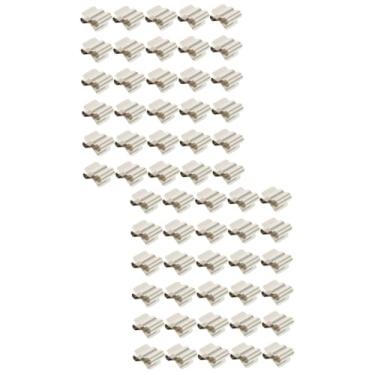 Imagem de NOLITOY 60 Peças braçadeira de cabo fotovoltaico montar suporte de fio clipes de fio de metal clipe de cordão grampos de arame clipes de cabo fotovoltaico braçadeira de arame quadro