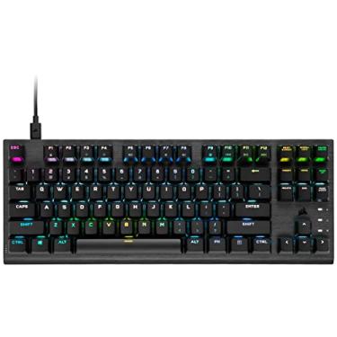 Imagem de CORSAIR Teclado para jogos K60 RGB TKL RGB Tenkeyless Ótico-Mecânico com fio - Interruptores OPX - Teclas de policarbonato - Compatível com iCUE - Layout QWERTY NA - Preto