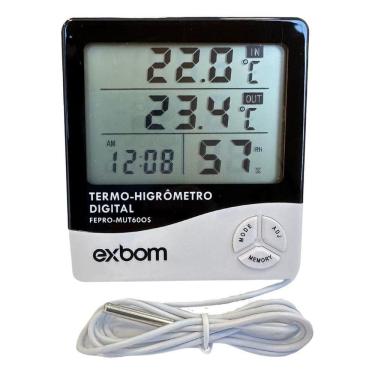 Imagem de Termo Higrômetro Digital Com Sensor Externo Calibrado
