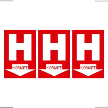 Imagem de Combo 3 Placas De Sinalização Hidrante 20x30 Ekomunike - X-721 F9e