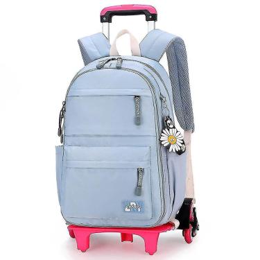 Imagem de Mochilas, carrinho de escola primária e secundária para meninas, azul