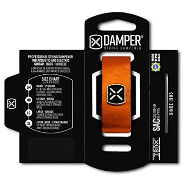 Imagem de Abafador De Cordas P/Guitarra/Baixo/violão - Damper LG (Laranja Metálico)