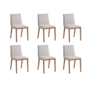 Imagem de Conjunto 6 Cadeiras Para Sala De Jantar Dima Cinza