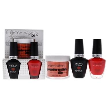 Imagem de Match Makers Plus Dip – Shaking My Morocco da Cuccio para mulheres – 3 peças de sistema de polimento em pó profissional de 45 g, gel de imersão folheado de 12,5 g, esmalte colorido para unhas
