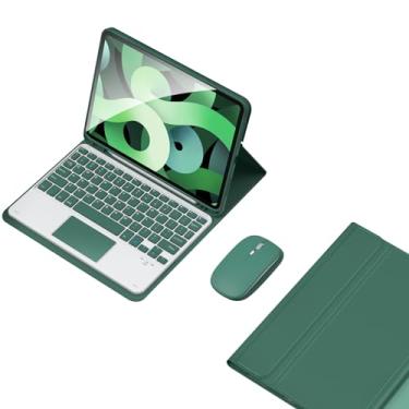 Imagem de Capa teclado for Samsnug Galexy Tab S9 Plus / S9 FE Plus / S8 Plus / S7 FE /S7 Plus 12.4 polegadas Teclado Bluetooth Sem fio Magnético Destacável com Suporte para Caneta S (mouse incluído), Green