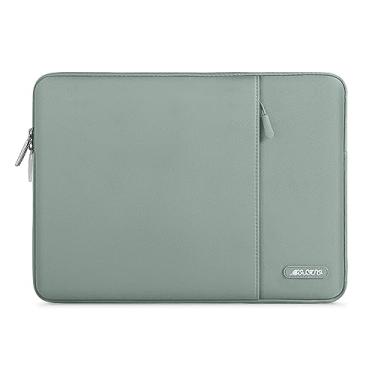 Imagem de Capa MOSISO para laptop de 15, 15,6 e 16 polegadas, compatível com MacBook Pro 16 M4, M3, M2 e M1, notebook HP, Acer, Dell, Lenovo, ASUS, bolsa vertical de poliéster com bolso, verde-antigo