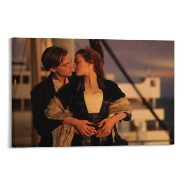 Imagem de Titanic Retrô Clássico Filme Estético Pôster Arte de Parede Rolo Tela Pintura Imagem Decoração de Sala de Estar Emoldurado/Sem Moldura 12 x 18 polegadas (30 x 45 cm)