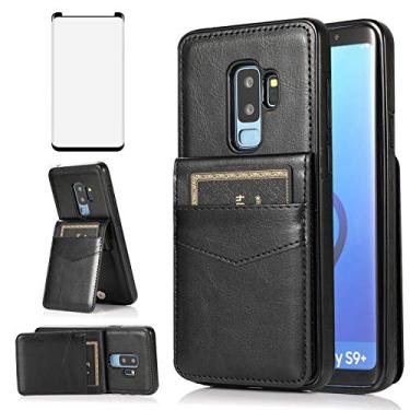 Imagem de Asuwish Capa de telefone para Samsung Galaxy S9 Plus S9+ com protetor de tela de vidro temperado porta-cartão de crédito capa carteira suporte acessórios de celular de couro 9S 9+ S 9 9plus S9plus
