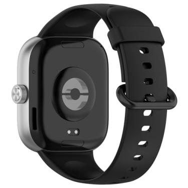 Imagem de Disscool Pulseiras de substituição compatíveis com Redmi Watch 4, pulseira de silicone macio ajustável de 22 mm com liberação rápida, compatível com acessórios para relógio Xiaomi Band 8 Pro (preto)