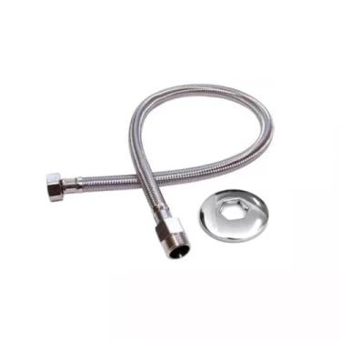 Imagem de Mangueira Flexível de Aço Inox 40cm 1/2'' - Conexão Rápida