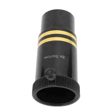 Imagem de Lente Barlow do Telescópio, Ampliação de 3X, Revestimento Multicamadas, Tampa à Prova de Poeira, Interface de 1,25 Polegadas, Cilindro de Plástico Leve, para Filtros de