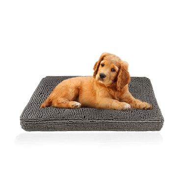 Imagem de Muddy Mat® Tapete de cama para cães, almofada confortável para cães, cama para cães e gatos grandes, médios e pequenos, ultra macio e relaxante, lavável e seguro para secador, material de chenille -