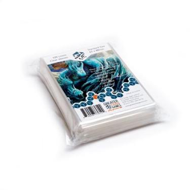 Imagem de Greater Than Games Mangas para cartas de jogo de tabuleiro tamanho padrão – 63 mm x 88 mm – 100 unidades de mangas transparentes