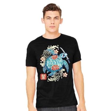 Imagem de TeeFury - Tartaruga marinha japonesa - camiseta masculina animal, Royal, XXG