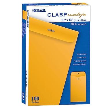 Imagem de Envelopes com fecho bazic, 25,4 x 33 cm, pacote com 100