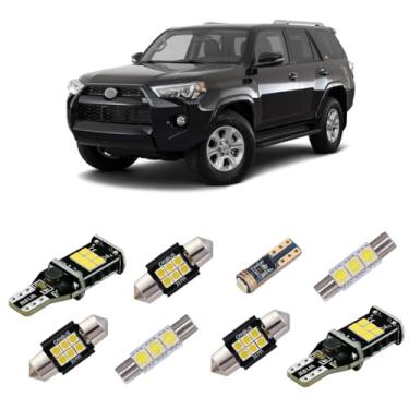 Imagem de Kit de lâmpadas de LED Canbus super brilhantes da iBrightstar para Toyota 4Runner 2006-2019 luzes interiores + luzes de placa de licença + luzes de carga + luzes traseiras reversas, xenon branco