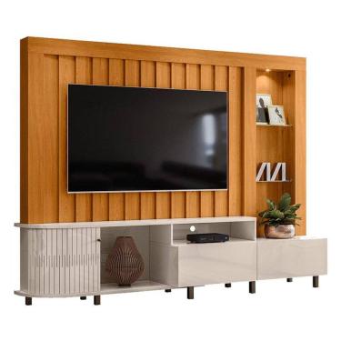 Imagem de Estante Home Theater Le Mans Cinamomo Off White – Madetec