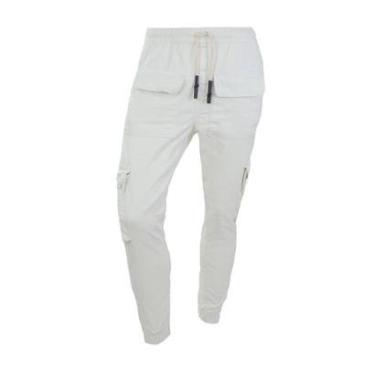 Imagem de Calça Sarja Masculina Aéropostale Cargo Off White - 8710-Masculino