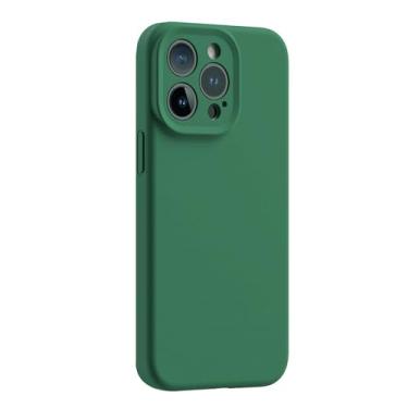Imagem de Capa para iPhone 15 Pro: Capa protetora completa de silicone líquido para Apple iPhone 15 Pro à prova de choque com recorte preciso Untra Thin (verde-2)