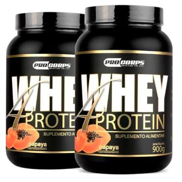 Imagem de Combo 2 Unidades - Whey 4 Protein 900g - Pro Corps (900g, Papaya)