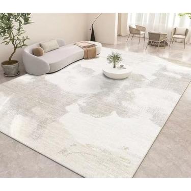 Imagem de Tapete minimalista de cor sólida estilo japonês tapetes bege para sala de estar quarto vestiário tapete para pés hall sofá área tapete grande, flanela 2,60x90cm tapete de porta