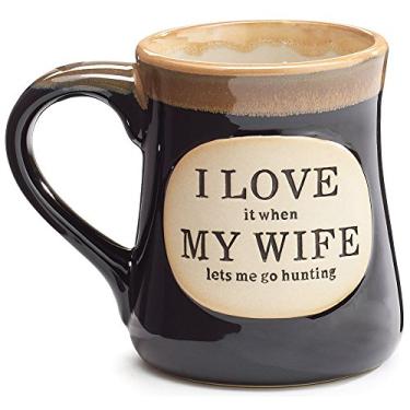 Imagem de 1 x Caneca de chá Love it When My Wife Lets Me go Hunting Coffee Copo 453 ml Caixa de presente