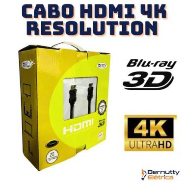Imagem de Cabo Hdmi 4k Blu-ray 3d 19 Pinos All Tech De 20 Metros - Bernutty