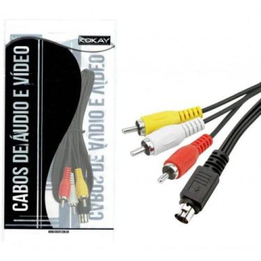 Imagem de Cabo 3 Rca Para Mini Din 10 Pinos Para Receptor Sky 1,80 Metro 018-837