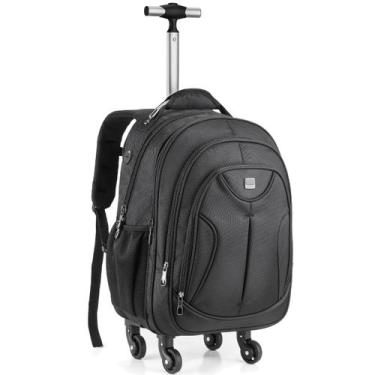 Imagem de Mochila Executiva para Notebook com 4 Rodas Gira 360 Padrão Anac, pode