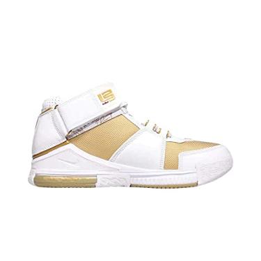 Imagem de Nike Tênis de basquete masculino Lebron Zoom II, Ouro branco/metálico., 12