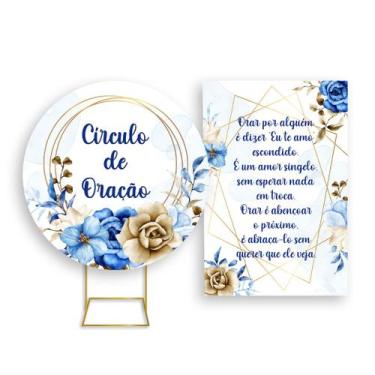 Imagem de Painel De Festa Redondo 1,50x1,50 + Painel Vertical 1,50x2,20 - Floral