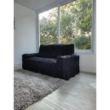Imagem de Capa Para Sofá Retrátil E Reclinável 3 Lugares Preta - Belcapas