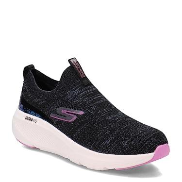 Imagem de Skechers Tênis feminino Go Run Elevate-Indigo, Preto/rosa, 7.5
