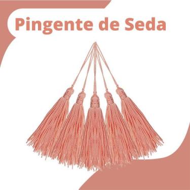 Imagem de Pingente De Seda Tassel - Franja - Salmão - Com 20 Unidades - Nybc