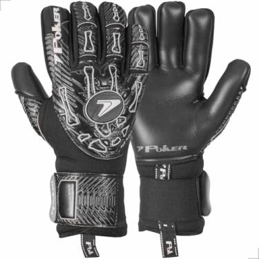 Imagem de Poker, Luva De Goleiro Poker Futebol De Campo Profissional Hug Flex 4 Cor:Preto;Tamanho:11;Gênero:Masculino