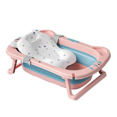 Imagem de Banheira De Bebê Com Almofada De Estrela Flutuante Para Recém-Nascido 