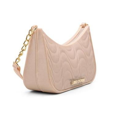 Imagem de Bolsa Feminina Guará De Ombro Formato Lua Lançamento, 0100champanhe