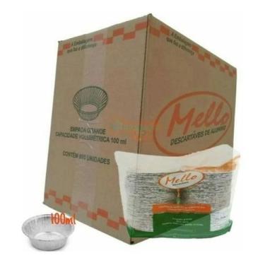 Imagem de Leve 600un Forminhas Empada Grande Alumínio Empadinha 100ml  - Mello D