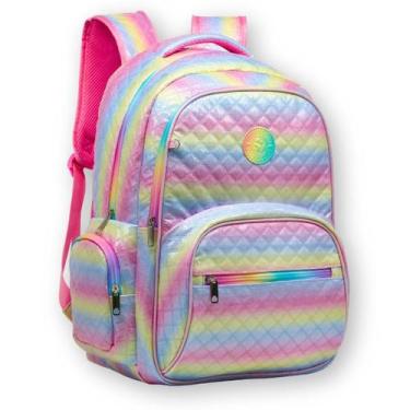 Imagem de Mochila Costas Feminina Degrade Pompom - Yepp, Rosa