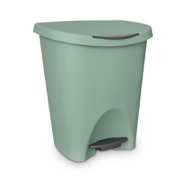 Imagem de Lixeira Lata De Lixo Com Pedal Plástica 15 Litros Colorida Reforçada C