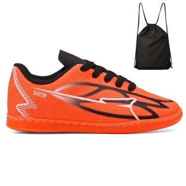Imagem de Kit Chuteira Infantil Futsal Meninos Quadra Futebol de Salão + Mochila