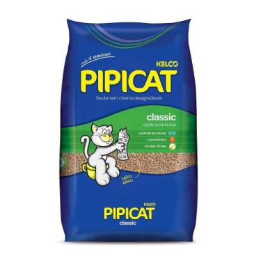 Imagem de Areia Higiênica Pipicat Classic para Gatos - 4kg - Pipicat / Kelco Pet