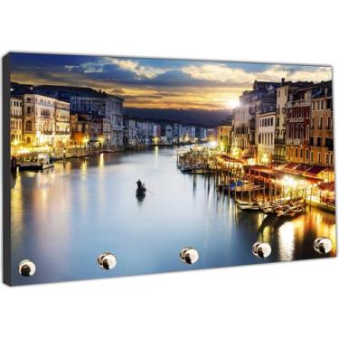 Imagem de Porta Chaves Cidade Veneza Itália Organizador Chaveiros - Vital Quadro