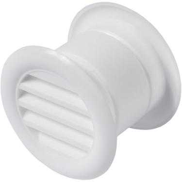 Imagem de Vent Systems Registro de ar de porta de 3,81 cm - Grelhas de porta de dois lados - Mini círculo - Grade de ventilação - Grades de ventilação para ambientes internos - banheiro, armário, cobertura de ventilação pela porta - Pacote com (1)