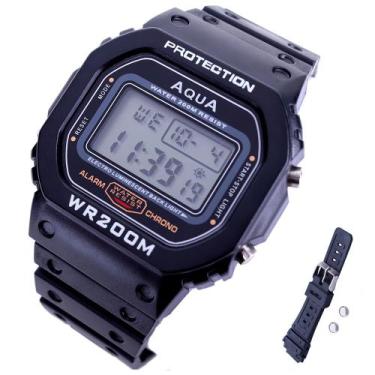 Imagem de Relógio Digital de Pulso Masculino Aqua GP-519 WR200M G Sport  a Prova