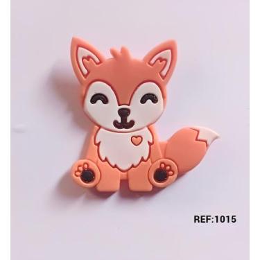 Imagem de Aplique emborrachado kit 10 unidades Raposa REF: 08 - Rskids, Laranja