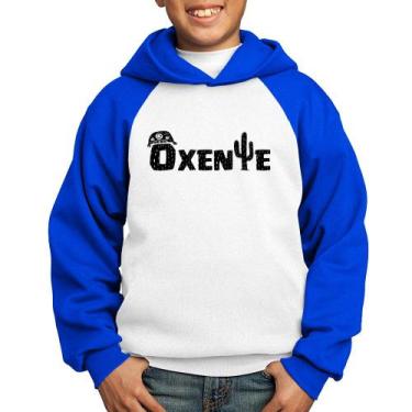 Imagem de Moletom Infantil Ôxente Nordeste - Foca na Moda, Branco, Azul, 6