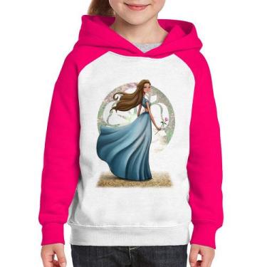 Imagem de Moletom Infantil Margaery Tyrell Art - Foca na Moda, Branco, Rosa, 8