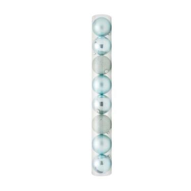 Imagem de Bolas em Tubo Mint 10cm - 08 unidades - Cromus Natal - Rizzo
