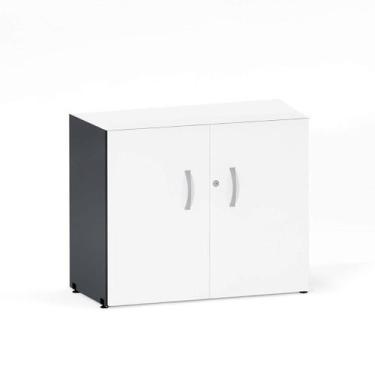 Imagem de Armario Baixo 02 Portas P25 Pandin 70 CM Branco e Grafito